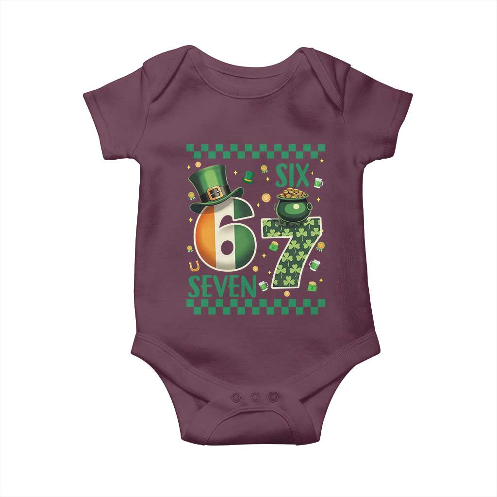 Funny St Patricks Six Seven Baby Onesie Gen Z Irish Gift