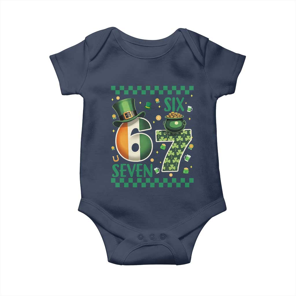 Funny St Patricks Six Seven Baby Onesie Gen Z Irish Gift