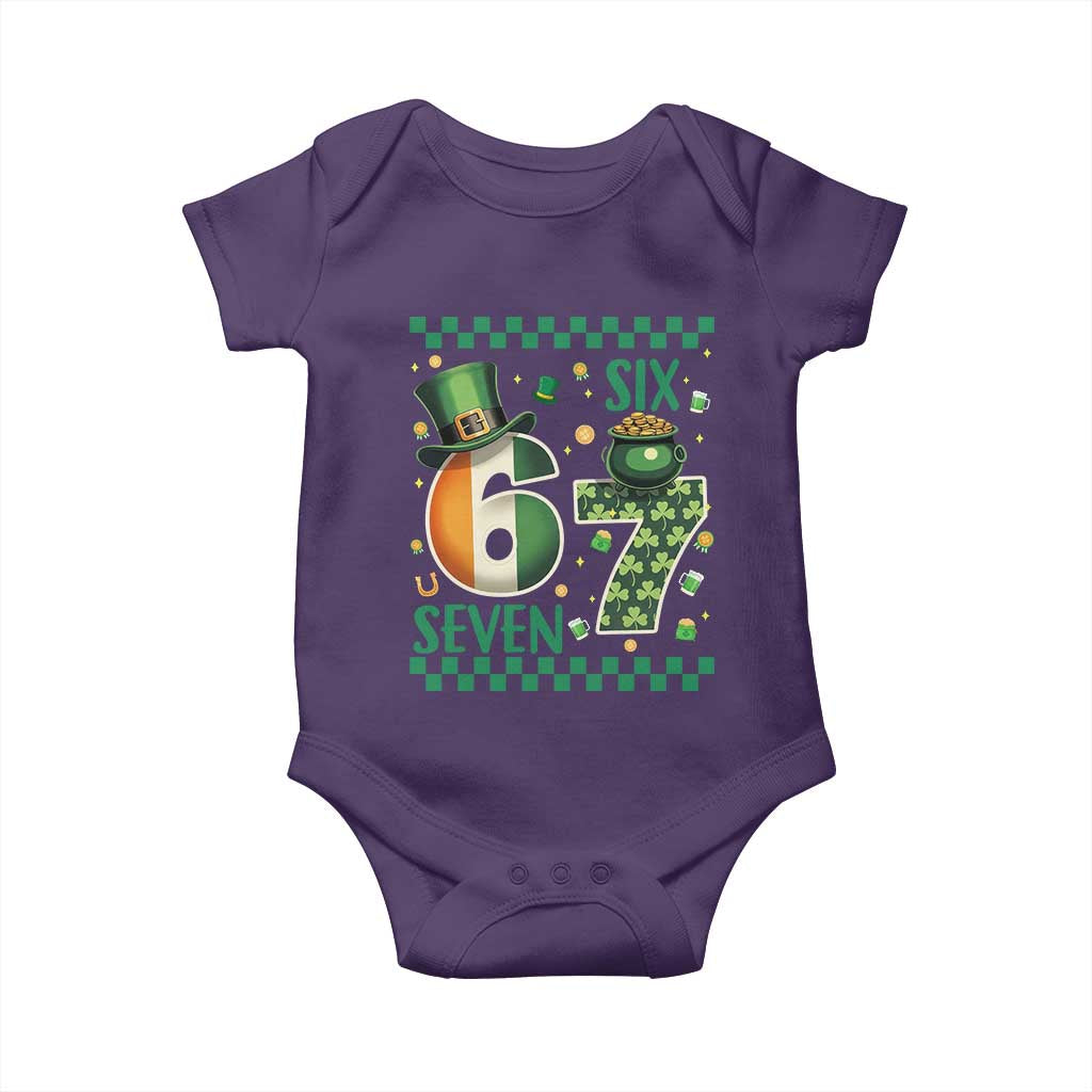 Funny St Patricks Six Seven Baby Onesie Gen Z Irish Gift