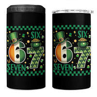 Funny St Patricks Six Seven 4 in 1 Can Cooler Tumbler Gen Z Irish Gift