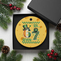 Funny St Patricks Six Seven Ceramic Ornament Gen Z Irish Gift