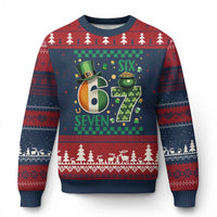 Funny St Patricks Six Seven Ugly Christmas Sweater Gen Z Irish Gift