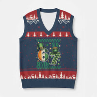 Funny St Patricks Six Seven V-Neck Knit Sweater Vest Gen Z Irish Gift