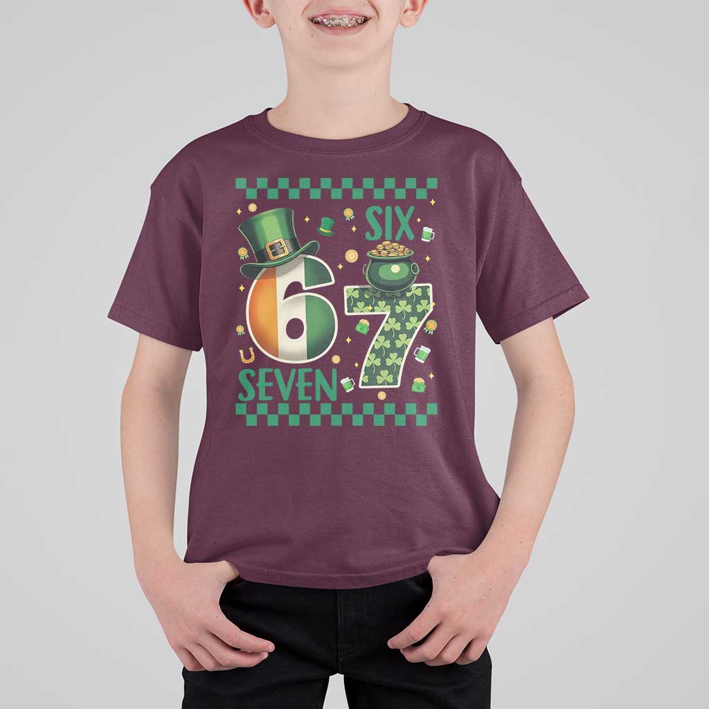 Funny St Patricks Six Seven T Shirt For Kid Gen Z Irish Gift