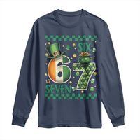 Funny St Patricks Six Seven Long Sleeve Shirt Gen Z Irish Gift