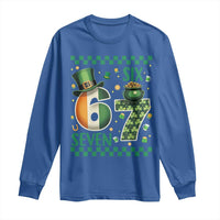 Funny St Patricks Six Seven Long Sleeve Shirt Gen Z Irish Gift