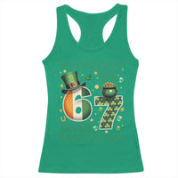 Funny St Patricks Six Seven Racerback Tank Top Gen Z Irish Gift