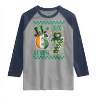 Funny St Patricks Six Seven Raglan Shirt Gen Z Irish Gift