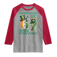 Funny St Patricks Six Seven Raglan Shirt Gen Z Irish Gift