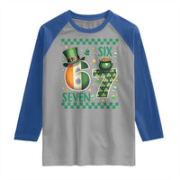 Funny St Patricks Six Seven Raglan Shirt Gen Z Irish Gift