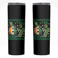 Funny St Patricks Six Seven Skinny Tumbler Gen Z Irish Gift
