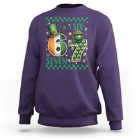 Funny St Patricks Six Seven Sweatshirt Gen Z Irish Gift