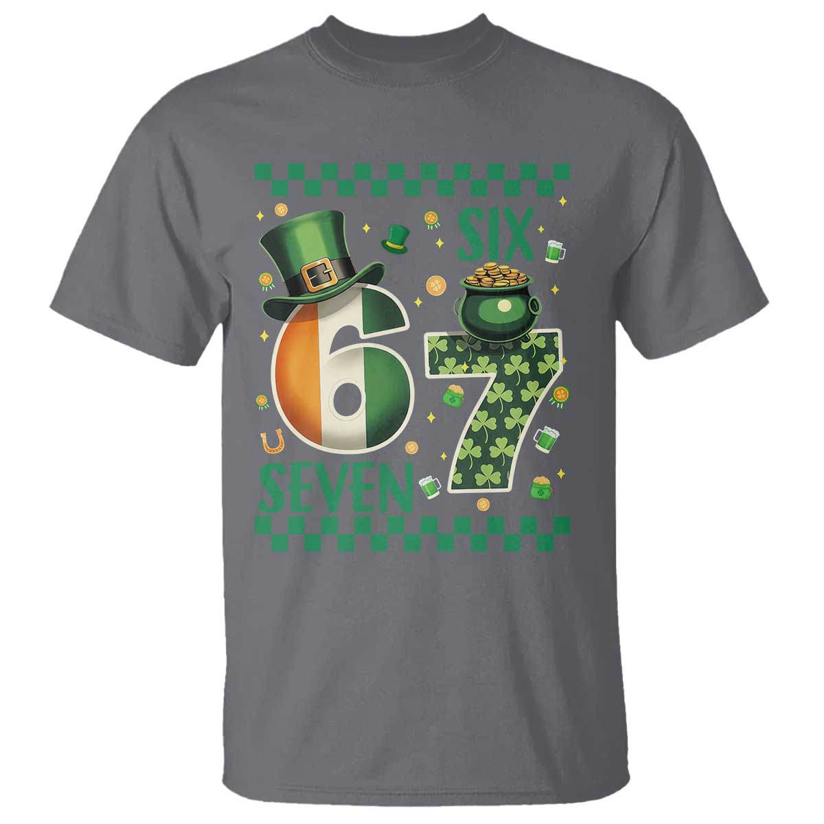 Funny St Patricks Six Seven T Shirt Gen Z Irish Gift