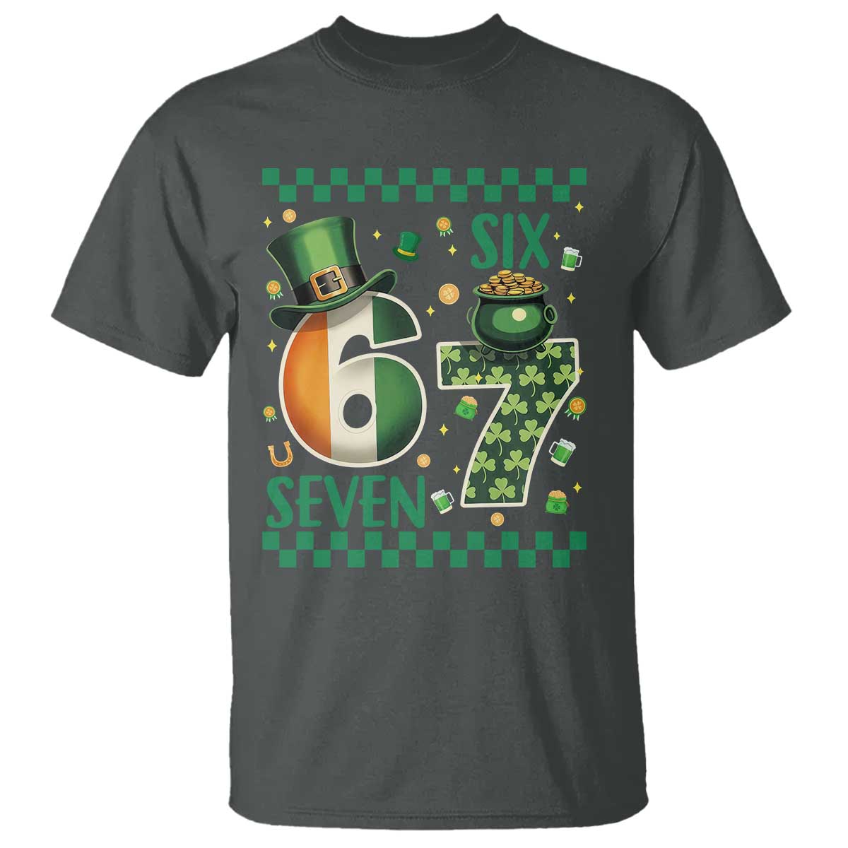 Funny St Patricks Six Seven T Shirt Gen Z Irish Gift