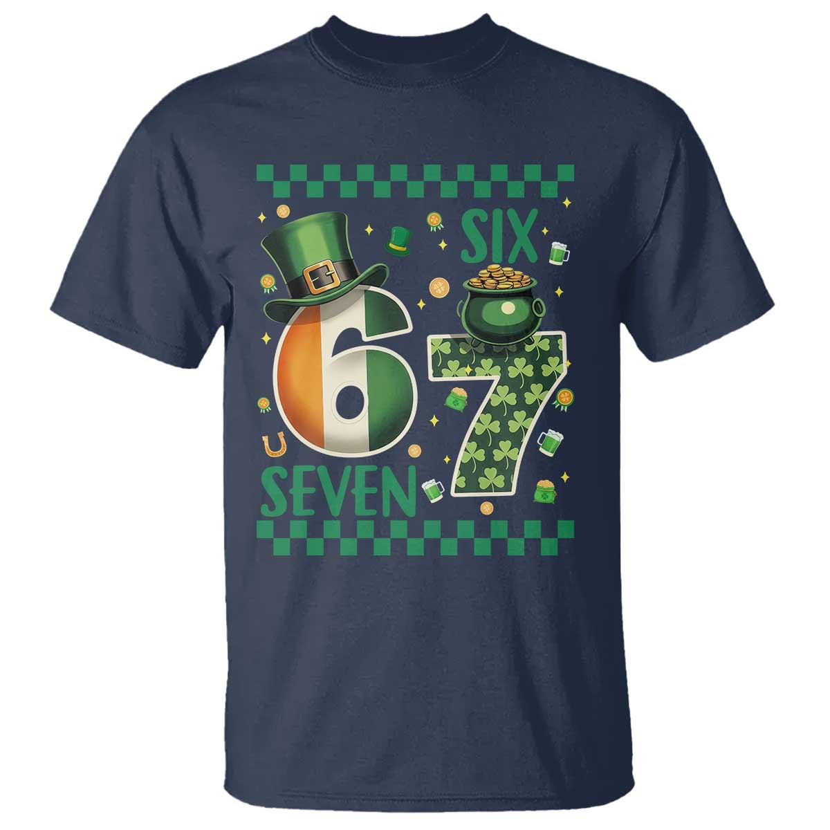 Funny St Patricks Six Seven T Shirt Gen Z Irish Gift