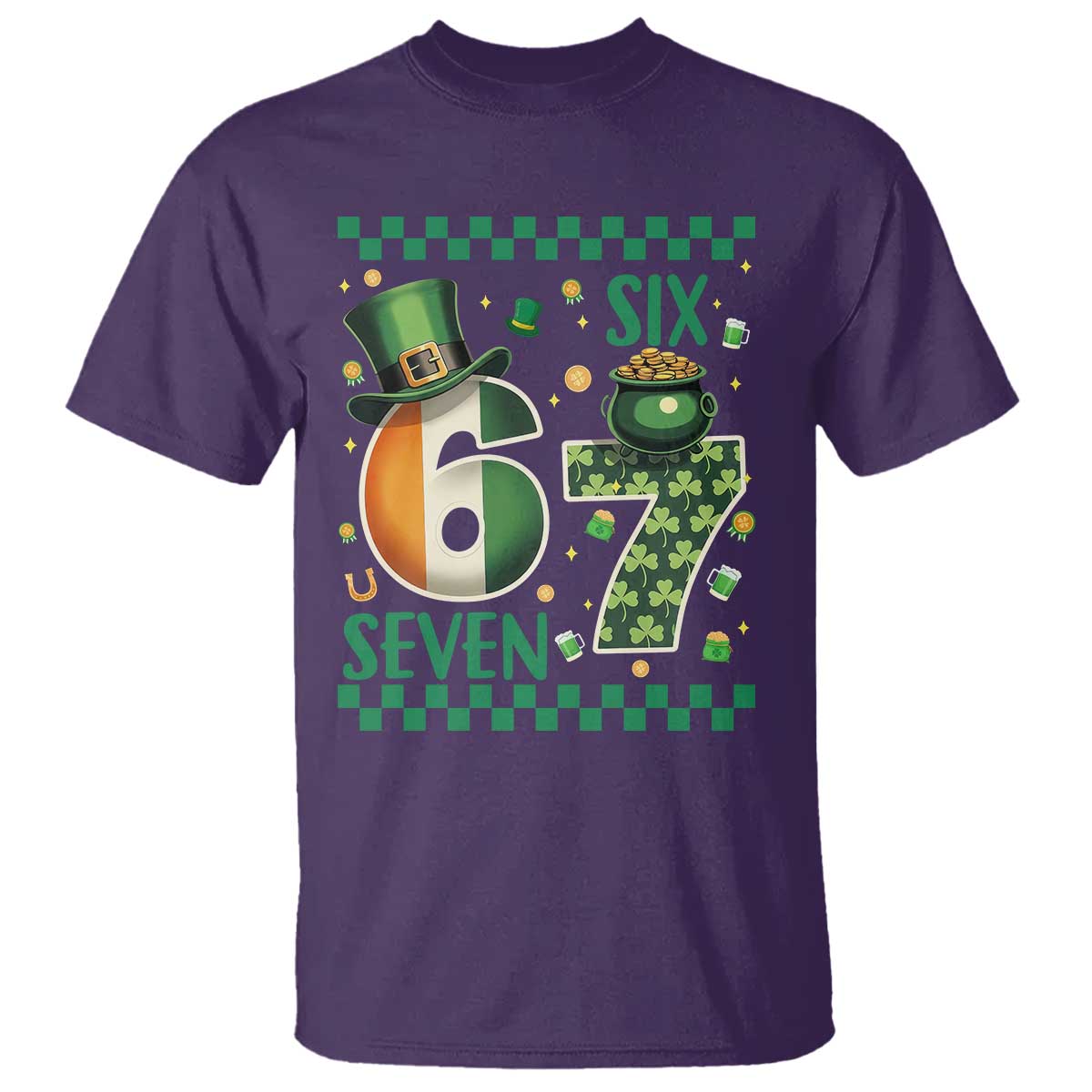 Funny St Patricks Six Seven T Shirt Gen Z Irish Gift