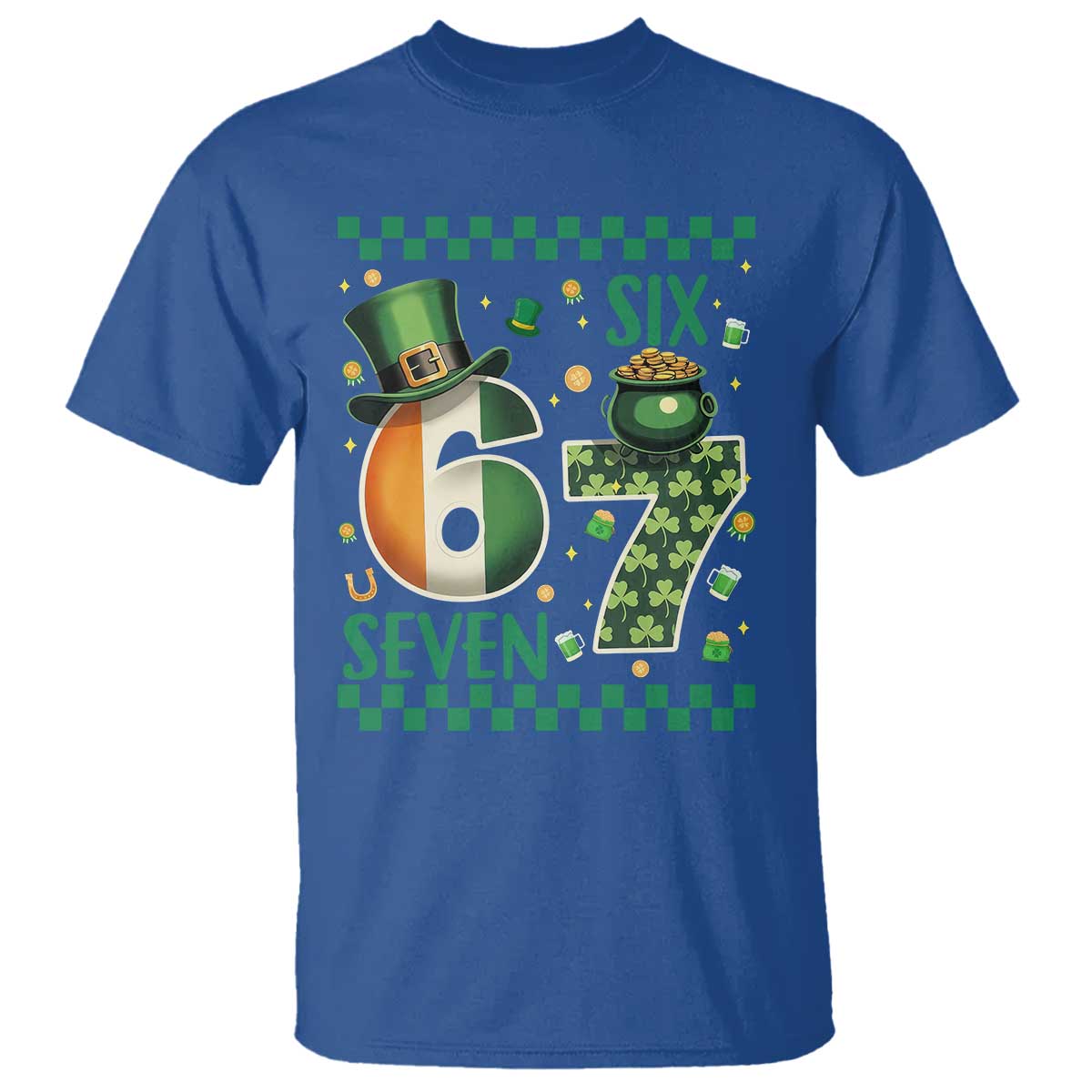 Funny St Patricks Six Seven T Shirt Gen Z Irish Gift