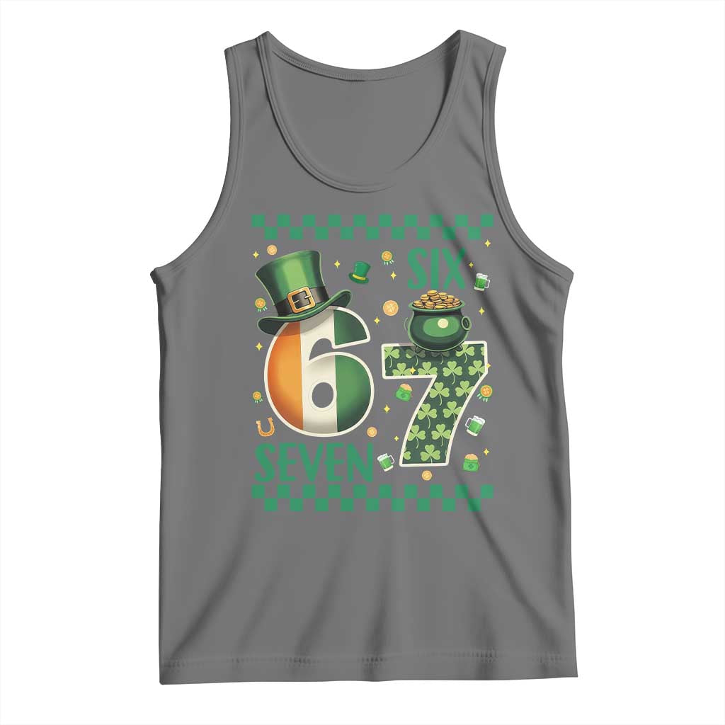 Funny St Patricks Six Seven Tank Top Gen Z Irish Gift