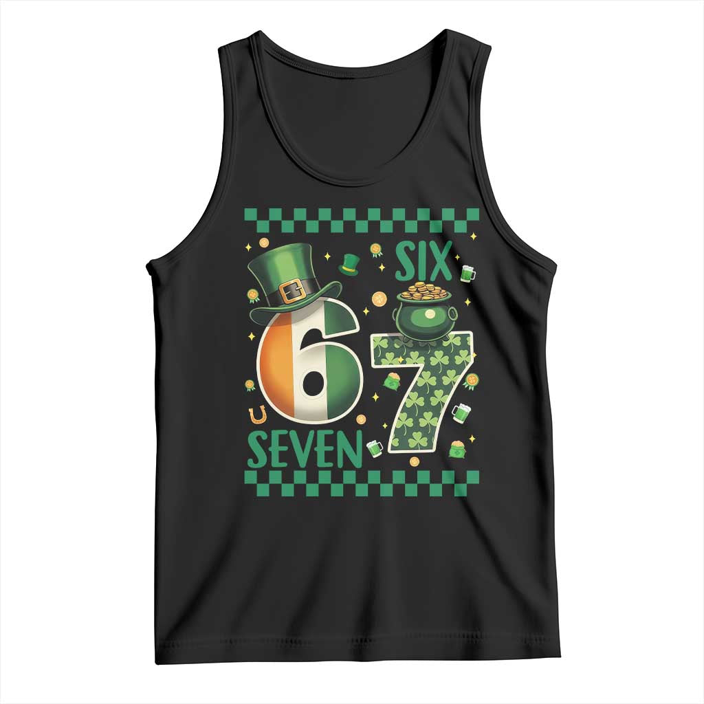 Funny St Patricks Six Seven Tank Top Gen Z Irish Gift