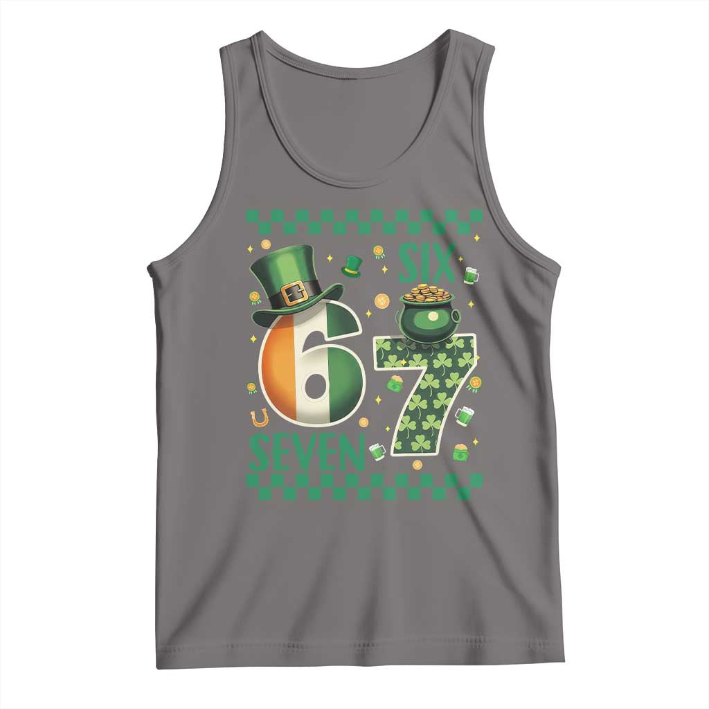 Funny St Patricks Six Seven Tank Top Gen Z Irish Gift