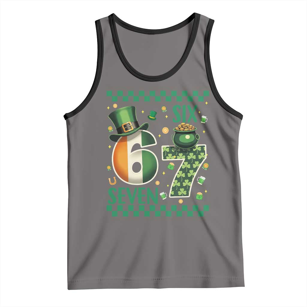 Funny St Patricks Six Seven Tank Top Gen Z Irish Gift