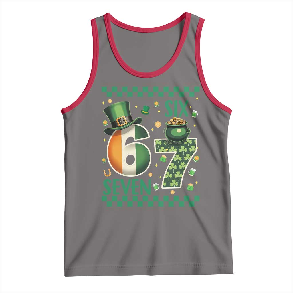 Funny St Patricks Six Seven Tank Top Gen Z Irish Gift
