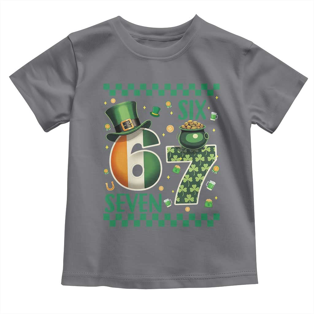 Funny St Patricks Six Seven Toddler T Shirt Gen Z Irish Gift