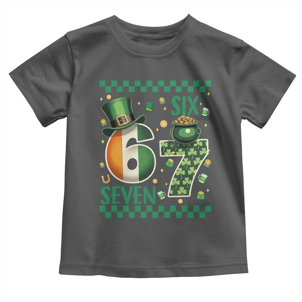 Funny St Patricks Six Seven Toddler T Shirt Gen Z Irish Gift