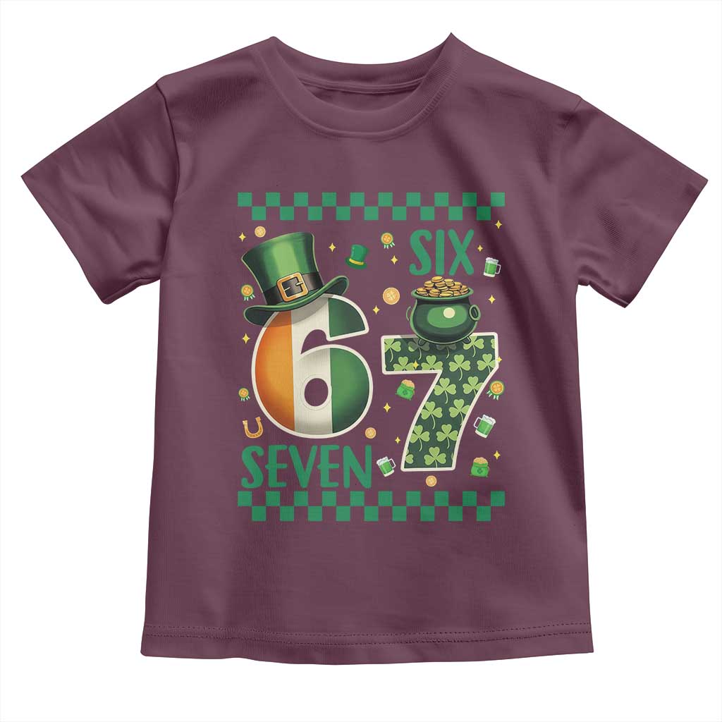 Funny St Patricks Six Seven Toddler T Shirt Gen Z Irish Gift