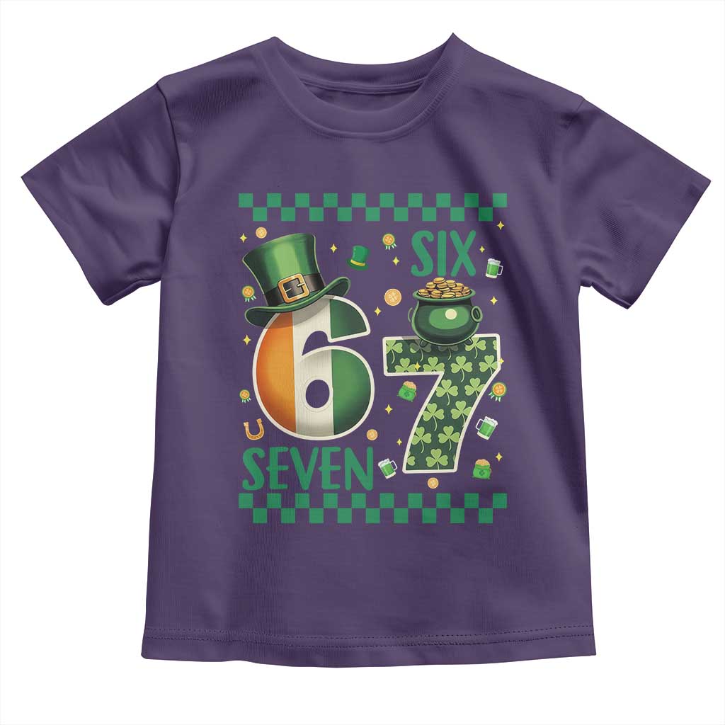 Funny St Patricks Six Seven Toddler T Shirt Gen Z Irish Gift