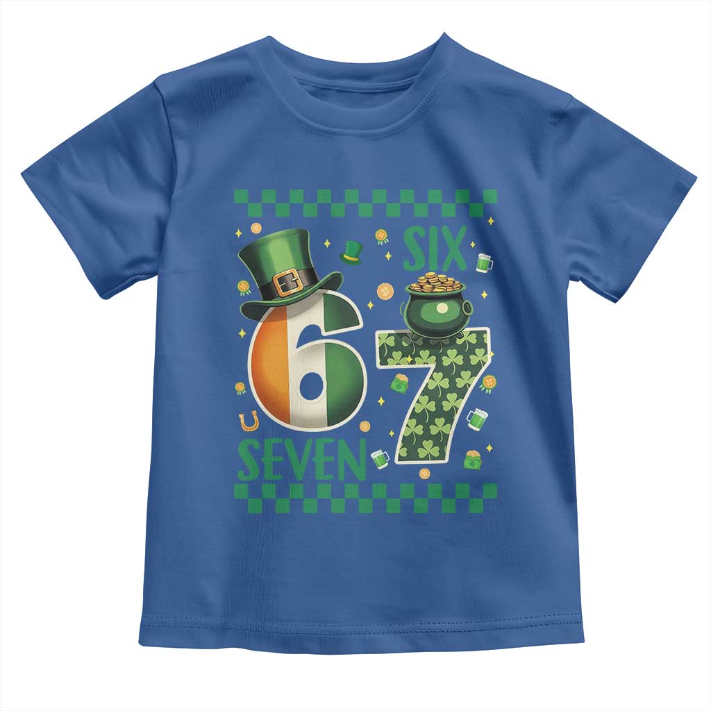 Funny St Patricks Six Seven Toddler T Shirt Gen Z Irish Gift