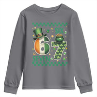 Funny St Patricks Six Seven Youth Sweatshirt Gen Z Irish Gift