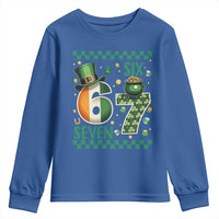 Funny St Patricks Six Seven Youth Sweatshirt Gen Z Irish Gift