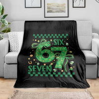 Funny St Patricks Day Throw Blanket Six Seven Meme Irish Gag Gift