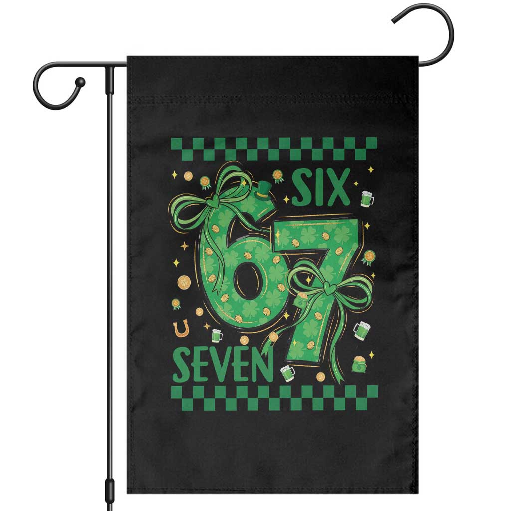Funny St Patricks Day Garden Flag Six Seven Meme Irish Gag Gift
