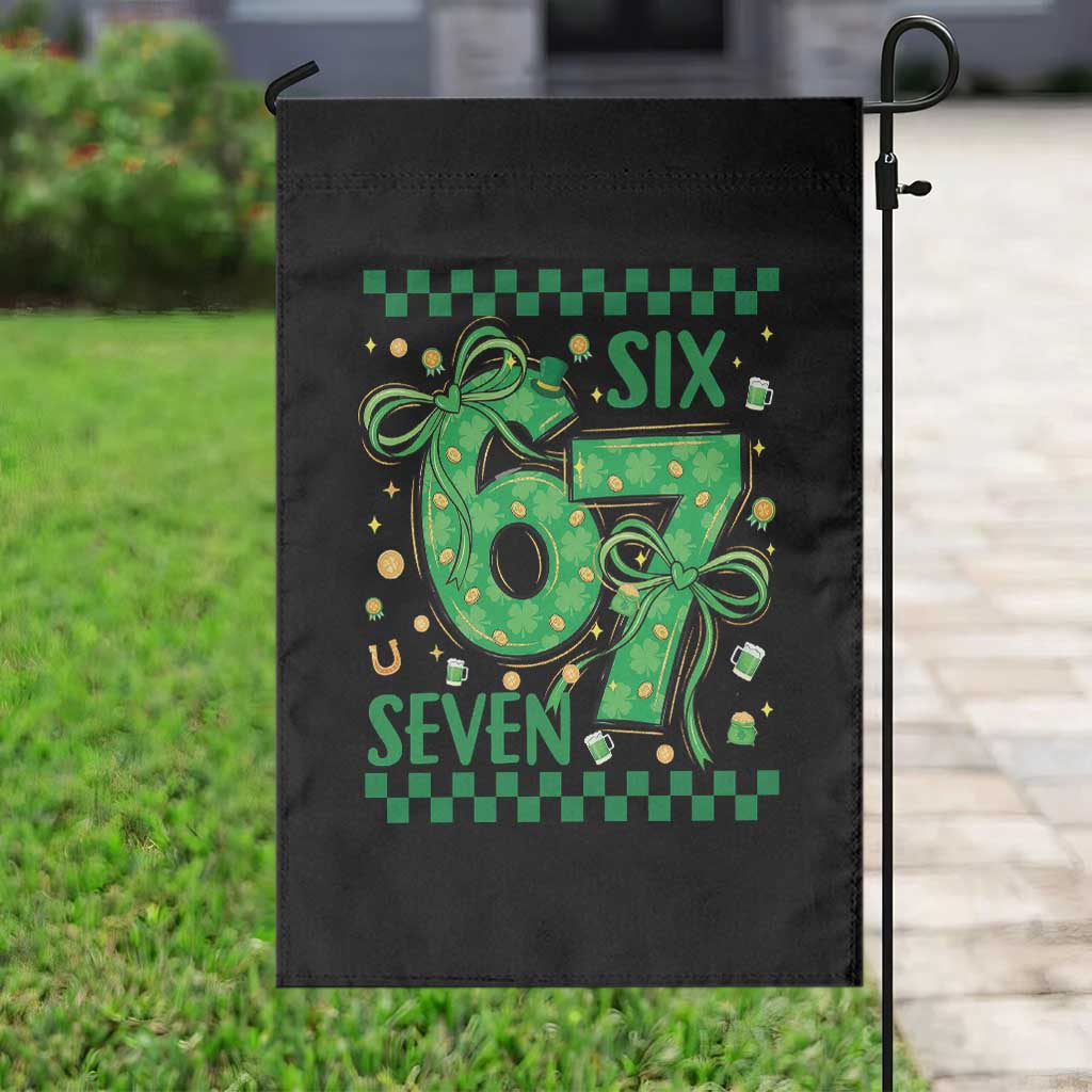 Funny St Patricks Day Garden Flag Six Seven Meme Irish Gag Gift
