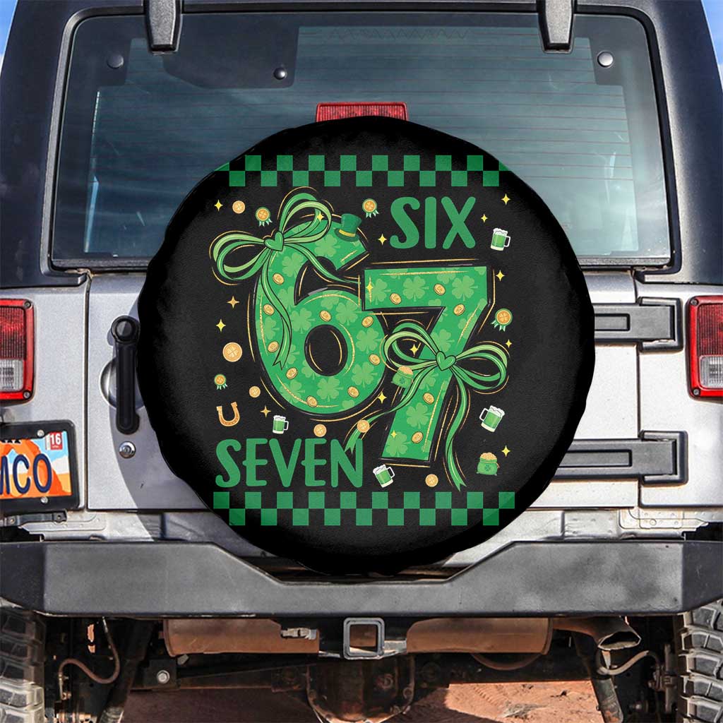 Funny St Patricks Day Spare Tire Cover Six Seven Meme Irish Gag Gift