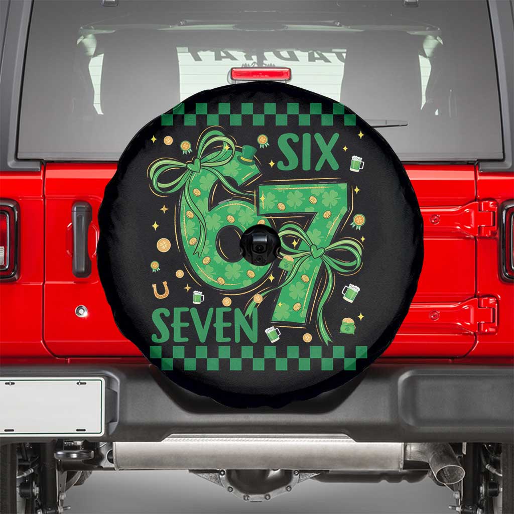 Funny St Patricks Day Spare Tire Cover Six Seven Meme Irish Gag Gift