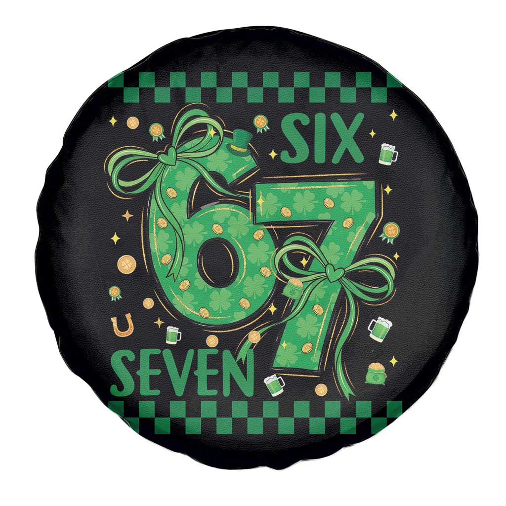 Funny St Patricks Day Spare Tire Cover Six Seven Meme Irish Gag Gift