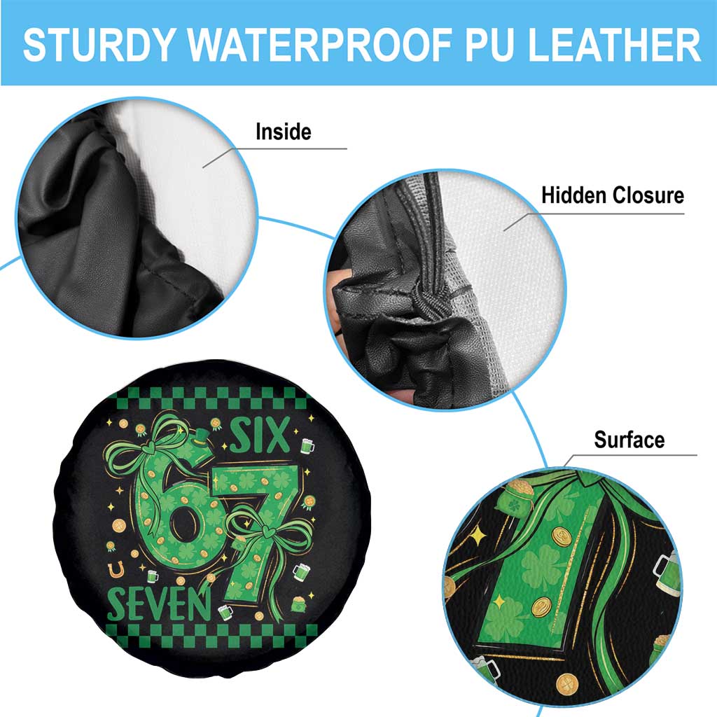 Funny St Patricks Day Spare Tire Cover Six Seven Meme Irish Gag Gift