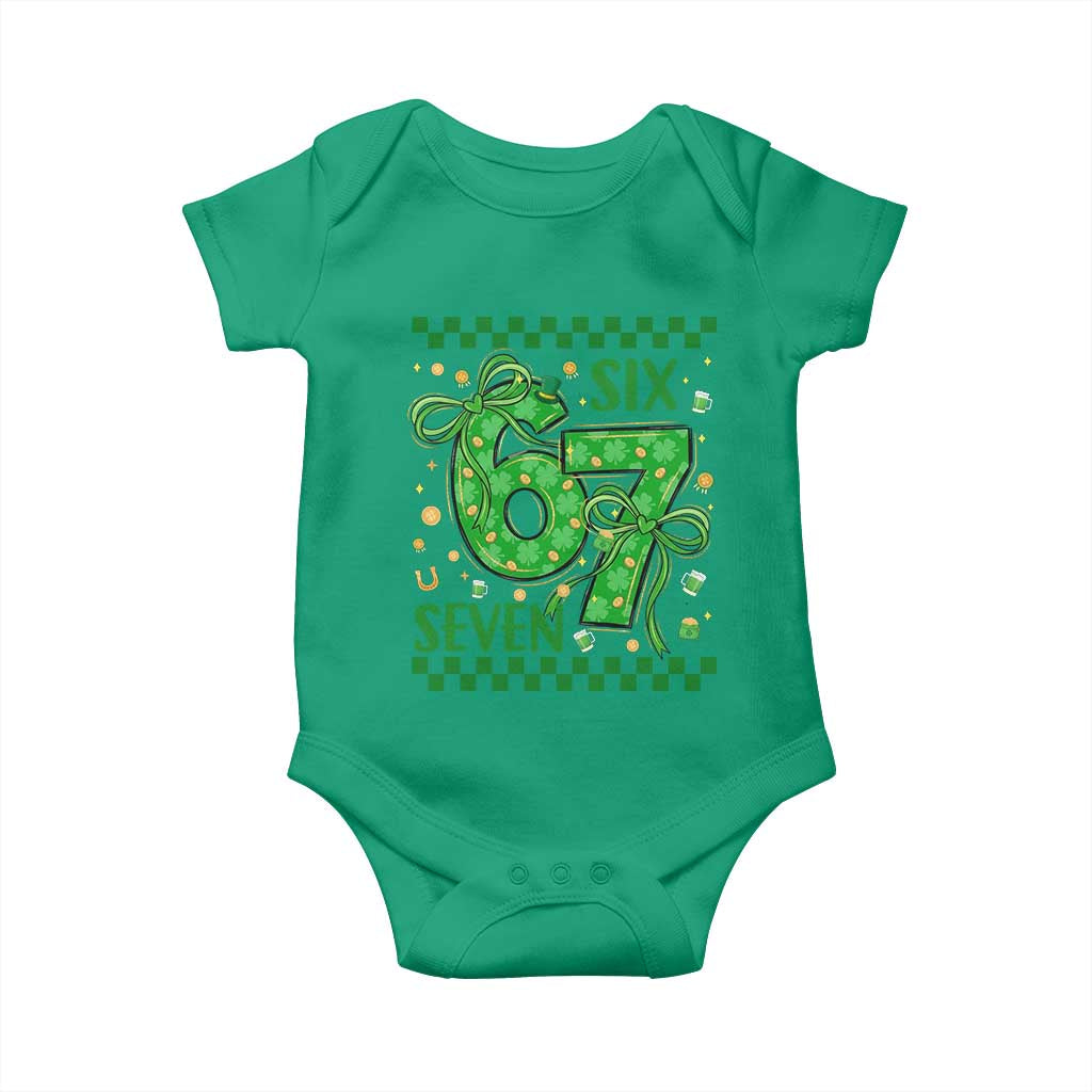 Funny St Patricks Day Baby Onesie Six Seven Meme Irish Gag Gift
