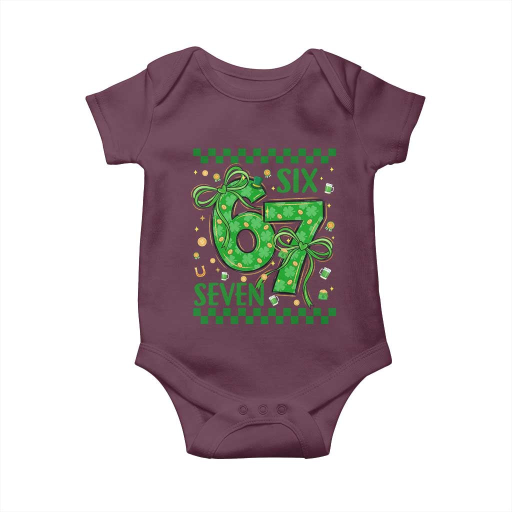 Funny St Patricks Day Baby Onesie Six Seven Meme Irish Gag Gift