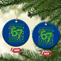 Funny St Patricks Day Ceramic Ornament Six Seven Meme Irish Gag Gift