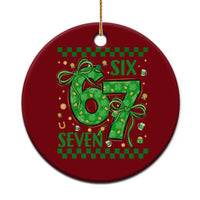 Funny St Patricks Day Ceramic Ornament Six Seven Meme Irish Gag Gift