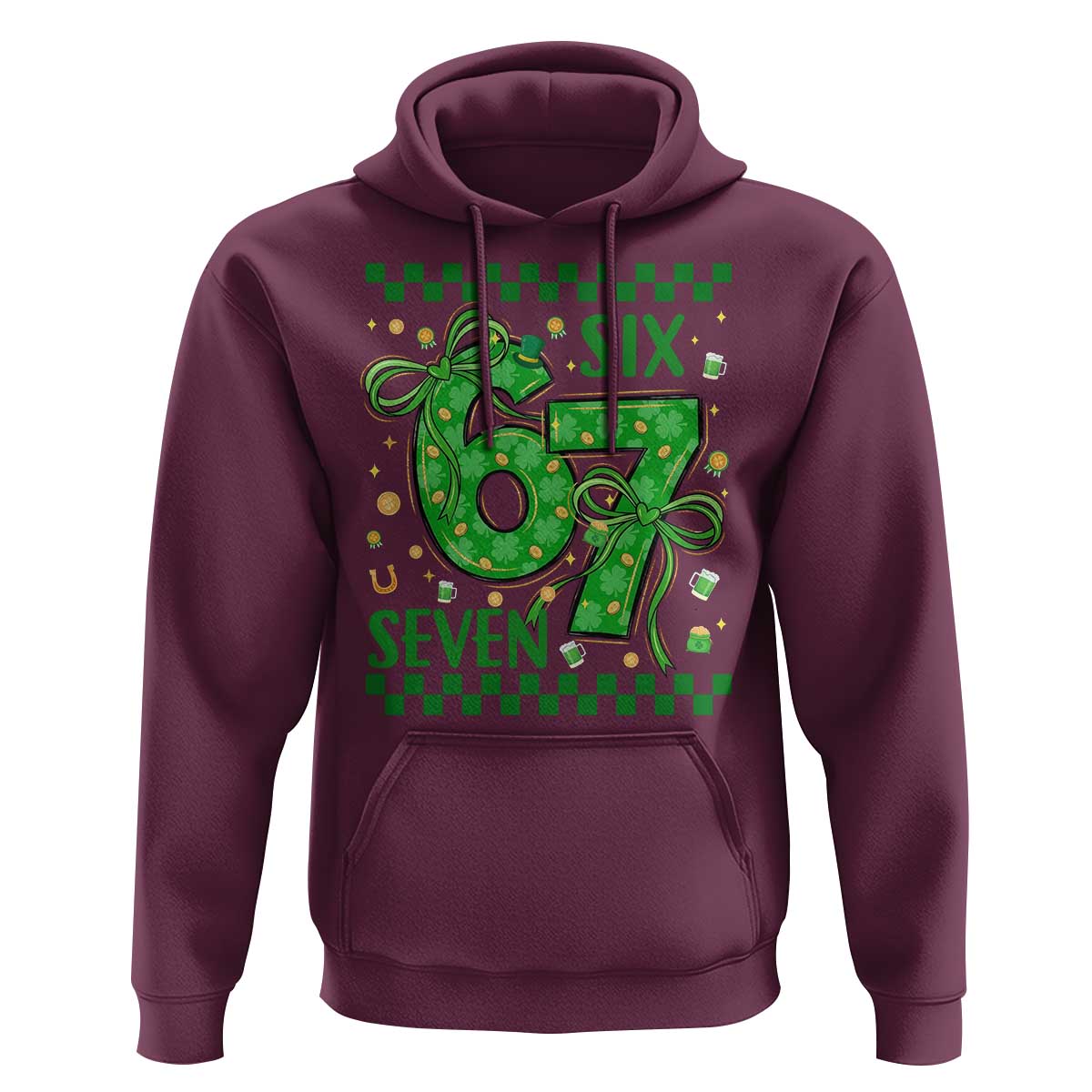 Funny St Patricks Day Hoodie Six Seven Meme Irish Gag Gift