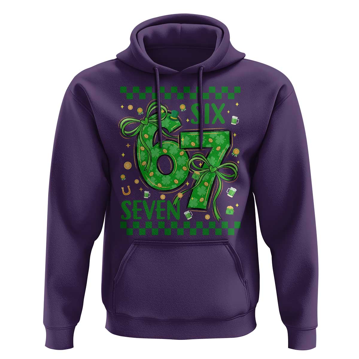 Funny St Patricks Day Hoodie Six Seven Meme Irish Gag Gift