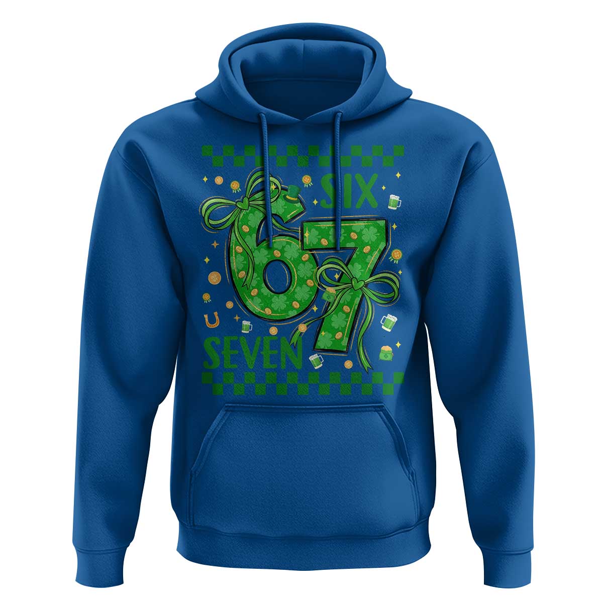 Funny St Patricks Day Hoodie Six Seven Meme Irish Gag Gift