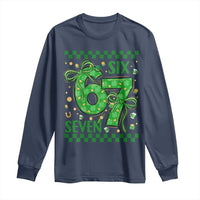 Funny St Patricks Day Long Sleeve Shirt Six Seven Meme Irish Gag Gift
