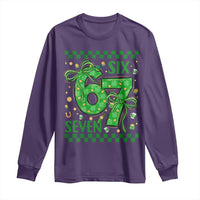 Funny St Patricks Day Long Sleeve Shirt Six Seven Meme Irish Gag Gift