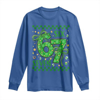 Funny St Patricks Day Long Sleeve Shirt Six Seven Meme Irish Gag Gift
